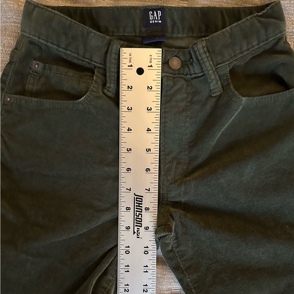 Boy’s Gap Cotton Corduroy Pants 12 Slim Taper Dark Army Green adjustable waist - Picture 9 of 10